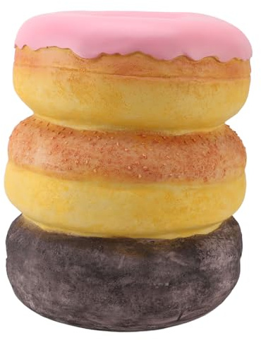 ANKROYU Schuhwechselhocker in Donut-Form, Retro-ationshocker aus Kunstharz für Flur, Schlafsaal, Büro, lustiger simulierter Essenshocker, amerikanischer Stil, Heimation,
