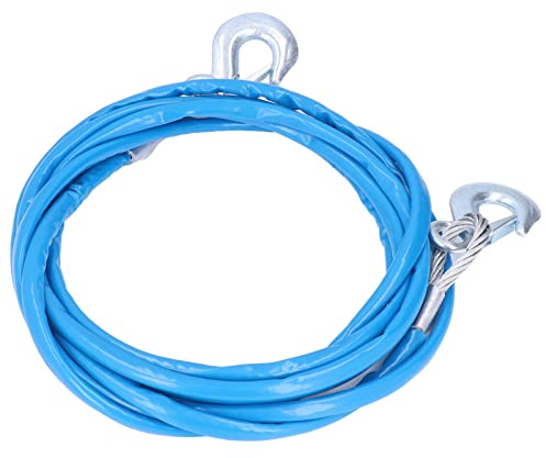 KIMISS Cavo di Rottura del Rimorchio Ad Alta Resistenza con Gancio a Sgancio Rapido 5mx12mm/16.4ftx0.5in 7t di Carico per Autoveicoli S S Cavo di Traino per Autocarri Leggeri