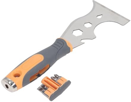 Cocoarm Outil de Grattoir à Peinture 16 en 1, Couteau à Mastic Multifonctionnel Polyvalent avec 4 Embouts de Tournevis, Taille Idéale, Portable et Pratique, Design Haut de Gamme