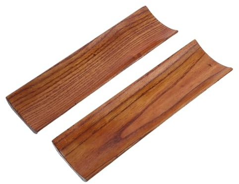 DECORNIJIA Bandeja Rectangular de Madera Maciza para Servir 2 Piezas Plato para Sushi y Aperitivos Bandeja para Frutas y Té Resistente y Fácil de Limpiar Adecuado para Presentaciones
