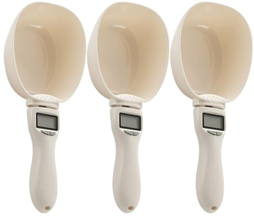 Electronic Measuring Spoon with Conversion, Adjustable Measuring Cup for Cooking, Foods Digital Measuring Scoop Scale, High Precision Kitchen Gadget with LCD Display for Pet Dog Cat Foods