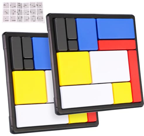 Ceriselle Geduldsspiel für Erwachsene, 2 Stück IQ Puzzle Logikspiel mit 88 Herausforderungen, Tragbares Denkspiel & Gehirntraining, Denkspiel mit 4 Schwierigkeitsstufen