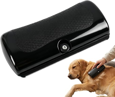 Cepillo Profesional para Perros y Gatos, Peine de Limpieza Profunda para Mascotas de Pelo Corto y Largo, con Mango Ergonómico Antideslizante y Cuchilla Metálica Duradera, Ideal para Reducir la Caída