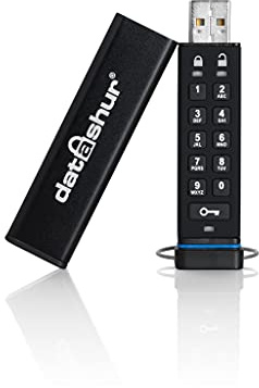 iStorage datAshur 8 GB Secure Flash Drive Password protected Dust & Water Resistant Portable Hardware Encryption