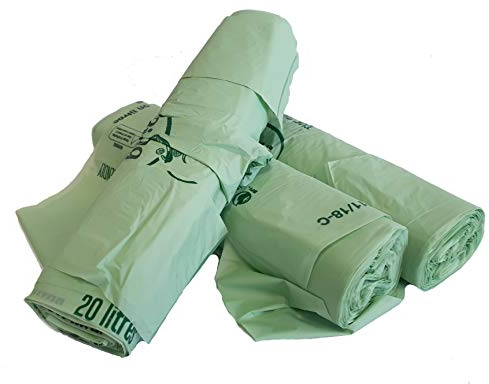 BioBag Max Air - Sacchetti per rifiuti biodegradabili, 75 pezzi, con manici