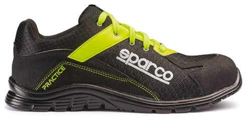 Sparco S0751746NRGF Scarpa Antinfortunistica da Lavoro, Multicolore (Nero/Giallo Fluo), 46 EU