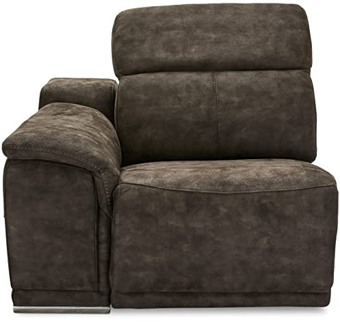 Furnhouse Ibbe Design Modul Sofa Braun Stoff 1 Sitzer mit Armlehne Rechts Elektrisch Verstellbar Relaxfunktion mit mit verstellbare Kopfstütze Alexa, 105x102x73 cm Furniture