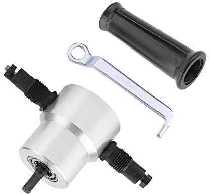 Coupeur de métal de grignoteuse de feuille de double tête, outil de de métal d'attachement de foret pneumatique d'énergie électrique pour la production de tôle d'entretien de réparation de