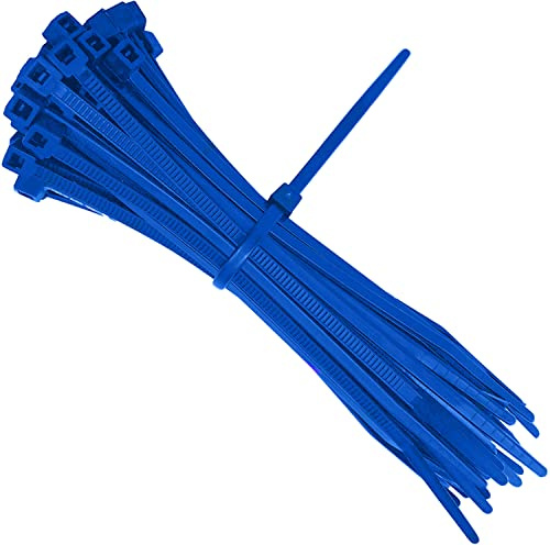 All Coloured Cable Ties 140mm x 3.6mm Nylon Plastic Zip Tie Wraps (100, Blue)