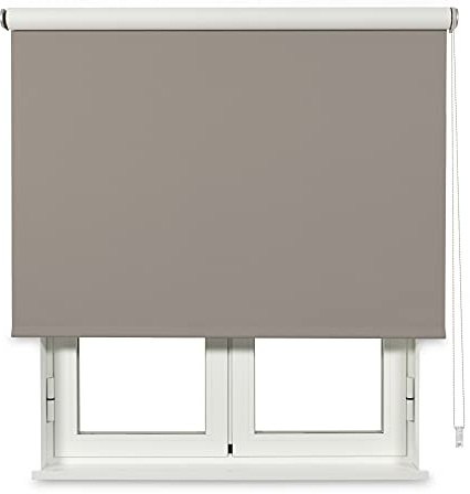 VIEWTEX Estor Enrollable Opaco Térmico Textil Texturado Marrón 75 x 250 cm | Control de Luz y Aislamiento Térmico | Fácil Instalación a Pared o Techo | Fabricado en España | 5 Años de Garantía