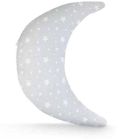 pic Bear Stillkissen - Stillmond - hochwertiges Lesekissen - anschmiegsames Lagerungskissen aus Baumwolle - Bauchstützkissen - Ice Stars