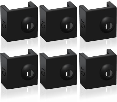 6 PCS 3D Printer Hotend Silicone Sock Heater Block Silicone Cover for Ender 3/3 Pro/3 V2, Ender 5/5 Plus/ 5 Pro, CR 10 Series, MK7/ 8/9 3D Printer Hotend