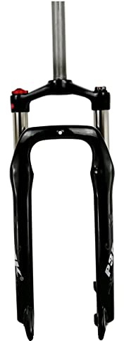 HSQMA Fatbike-Gabel 20-Zoll-Snowbike-Federgabel 4,0-Zoll-Reifen E-Bike-Ölgabel Spreizung 135 Mm Federweg 120 Mm QR 1-1/8-Zoll-Gabelschaft， Mit Lockout (Color : Black 20'')