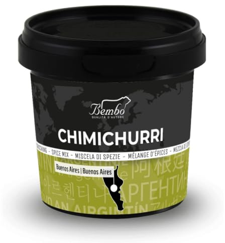Chimichurri Rub Bembo 300g – Especias BBQ para Carne, Asado,Picanha y Verduras – Mezcla Argentina para Parrilla y Marinados – Envase Hermético