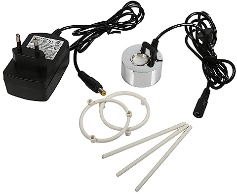 Aramox Pond Nébuliseur Atomiseur, 24V Ultrasonic Mist Maker Fogger Water Fountain Pond Atomizer Air Humidifier avec Adaptateur 100‑240V, Mist Fogger (Prise UE)