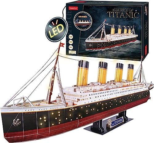 3D Puzzle - Titanic Modell | 3D Puzzle Kinder Und 3D Puzzle Erwachsene | Titanic Spielzeug | Puzzle Erwachsene | modellbausatz Erwachsene | 266 Teilen