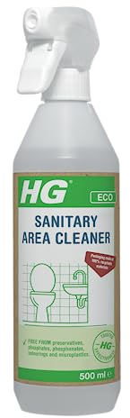 HG ECO Sanitary Area Cleaner, Bathroom Cleaner Spray, Sink, Tap & Toilet Cleaner, Limescale Remover & Bathroom Floor Cleaner, Eco Conscious HG Cleaning Products, Recyclable Bottle - 500ml (684050106)