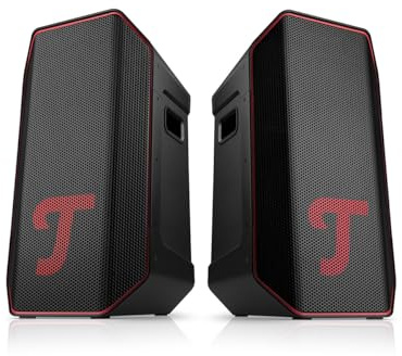 Teufel Rockster Air 2 - Enceinte stéréo Bluetooth portable pour événements, DJ Party, jusqu'à 58 heures, fonction banque d'alimentation, prises d'instruments, microphone