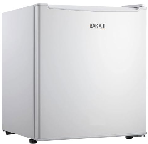BAKAJI Frigo Bar Mini Frigorifero 4 Scomparti Capacita' 46 LT Hotel Casa Ufficio Studio Campeggio Dimensione 49 x 44 x 49 cm Colore Bianco