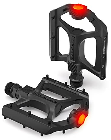yupeuooe Mountainbike-Pedale | -Fahrradpedale mit LED-Leuchten - Anti-Rutsch-Flachradpedale - Aluminiumlegierung und Stahl LED-Leuchtradpedale für, Rennrad, Fahrrad