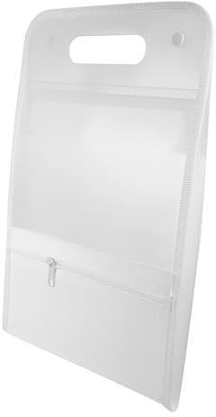 JEWEDECO Aktenordner Für Dokumente Tragbare Fächermappe Mit Reißverschluss Wasserdichter Organizer Für Büro Schule Und Zuhause Großer Stauraum Transparentes Design