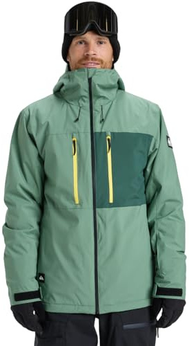 Quiksilver Sycamore Solid 20K Jacket - Chaqueta de Nieve, Color Verde L