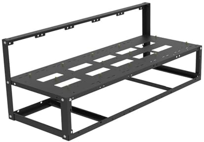 Offener Mining-Plattformrahmen | offenes Motherboardgehäuse mit 8 Direkteinsatzkarten mit Direkteinsatz für Grafikkarten, Plattform mit 8 Karten, offenes Rack, Doppelgehäuse