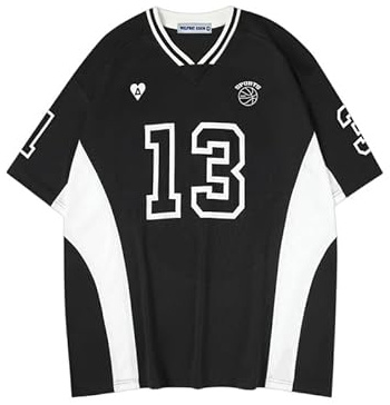 Aelfric Eden T-Shirts Herren Oversized Fußball Shirt Jersey Kurzarm Sommer Baggy Tee Sportshirt Retro Raglan Oberteile Streetwear