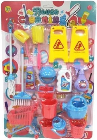 MIXEL Mini Pretend Play Cleaning Set, Lightweight And Child-Sized Cleaning Accessories, Endless Hours Of Entertainment, Improve Fine And Gross Motor Skills