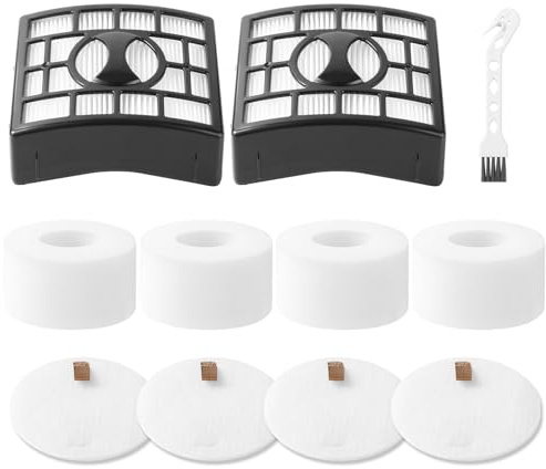 NZ801ukt Filter Replacement for Shark Rotator Powered Lift Away Duoclean Upright Vacuum NV800 NV801 NZ801 NV680 NV681 NV682 NV683 NV620 AX910 AZ910 Include 2 HEPA Filters + 4 Foam + 4 Felt Filters