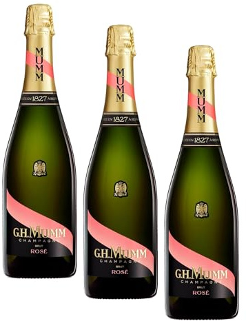 Champagne G.H. MUMM Cordon Rouge Brut Rosé - 12.5%, 75 cl (Lot de 3)