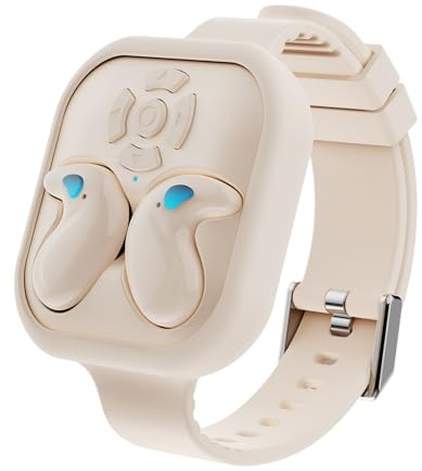 Auricolari wireless Bluetooth invisibili, con cancellazione del rumore, auricolari piatti con custodia di ricarica indossabile, cuffie piccole con controllo fisico del pulsante per dormire sul lato