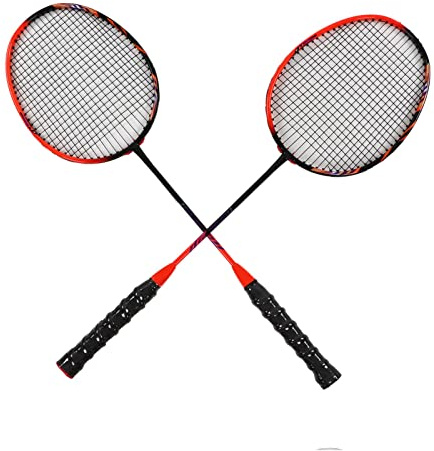 Naroote Badminton Racket, 26.2in Orange Carbon Eloy Professional Badminton Racquet med Förvaringspåse Racket Set för sport- och Underhållningstävlingar