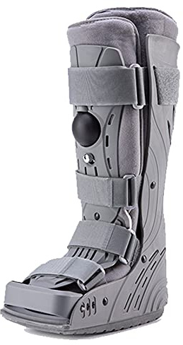 ZOCWJK Orthopedic Ankle Brace Walking Boots Disability Mobility Replace Plaster Inflatable Removable Lining Forefoot Fracture Or Postoperative Fixation Gray,L (Grey-M