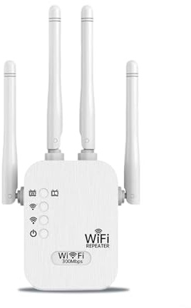 Ripetitore WiFi Potente per Casa 1200Mbps, Amplificatore Wifi Extender, Amplificatore Segnale WiFi Dual Band (2.4GHz/5GHz) con Porta LAN, 4 Antenne Esterni, Compatibile con Tutti Router Modem
