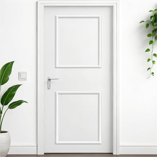Lot de 2 moulures murales prédécoupées - 40 × 50 cm - Bandes murales autocollantes pour décoration murale intérieure et plinthes de chaises