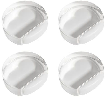 4PCS Türstopper Selbstklebend Boden Transparent, Türstopper Boden Kleben D-Form, Hochwertiger Tür Stopper Boden Kleben für Hartböden, Möbel- & Wandschutz, Einfache Installation ohne Bohren für Wohnung