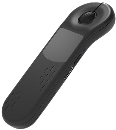 Plyisty Telecomando per Presentatore Wireless con Touchpad, Puntatore PPT con Clicker per Presentazioni USB Ricaricabile da 2,4 GHz, per PC Laptop TikTok e Altro (BLACK)