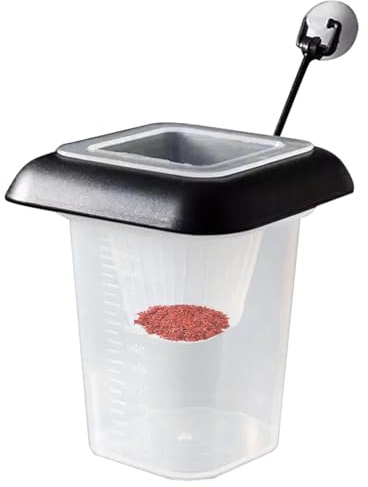 Aquarium Food Cup - Contenant Flottant avec Ventouse pour Nourriture,Nourrisseur pour Aquarium et Bassin - pour Nourriture Vivante et Contrôle des Portions en Eau Douce