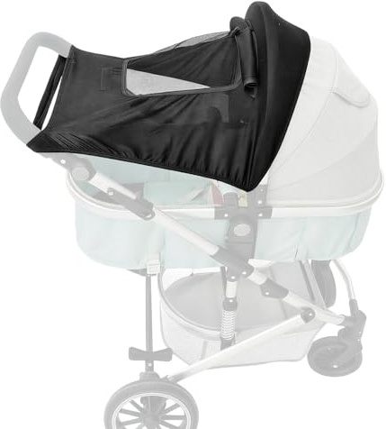 Universale Elastico Protezione Solare Parasole Passeggino, Nero