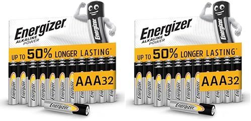 Energizer Alkaline Power - AAA Batteries (64 Pack) - Triple A Battery 1.5V - Up To 50% Longer Lasting - For Everyday Devices - 100% Recyclable Packaging - 7 Year Shelf-Life [Amazon Exclusive]