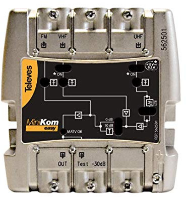 Televes - Amplificador minikom matv 3e/1s easyf