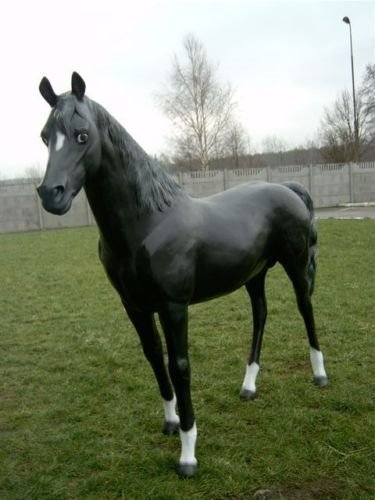 XXL Pferd Deluxe Gartendeko~220cm~LEBENSGROSS~Gartendekoration~Garten DEKO Figur~Tier SKULPTUR~IN LEBENSGRÖSSE