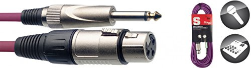 Stagg 6m Purple Female XLR - Jack Signal/Mic Cable