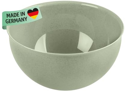 Koziol PALSBY M & L Schüssel 2 & 5 Liter | Salatschale Servierschale Rührschüssel | bruchfest stapelbar biozirkulärer Kunststoff spülmaschinengeeignet | Küche Haushalt (organic green, 2 Liter)