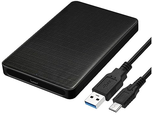 Chenyang USB C a 2,5 SATA SSD HDD Caja de Disco Duro Externo para Ordenador portátil Negro