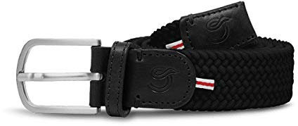 La Boucle Elastischer Stretchgürtel für Damen und Herren, flexibler Flechtgürtel mit Metallschnalle, Gürtel Herren mit Einheitsgröße durch Stretchmaterial, mehr wie 20 Farben