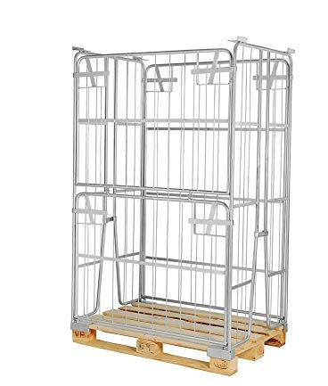 Palettenaufsatz Gitterbox 1.200 x 800 x 1.800 mm - verzinkt