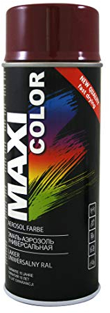 Maxi Color NEW QUALITY Sprühlack Lackspray Glanz 400ml Universelle spray Nitro-zellulose Farbe Sprühlack schnell trocknender Sprühfarbe (RAL 3005 weinrot glänzend)