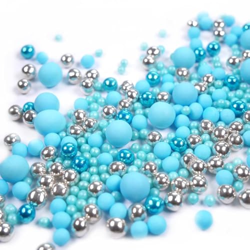 Streuselheld Schokomix Blau 40g Schokoladenstreusel | Blauer Streusel-Mix als Topping für Baby-Shower-Torten, essbare Zuckerstreusel für Gender-Reveal-Partys